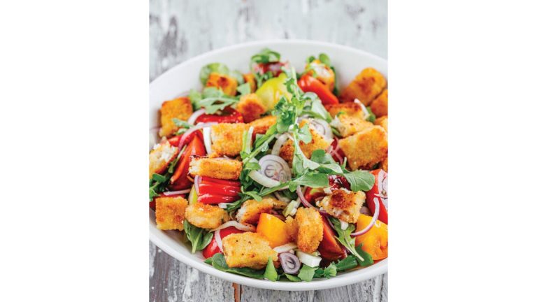 A recipe for Fish Stick Panzanella from ‘The Blue Food Cookbook’